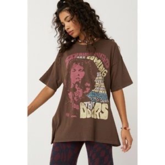 Free People Tops - FREE PEOPLE NWOT Daydreamer The Doors Strange Nights Band Tee Oversized Large